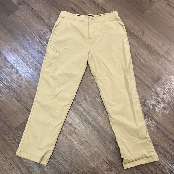 Gerry Fleece Lined Pants Men's 34x28 Beige Tan Cargo Pocket On The Go Adventures - Picture 1 of 14
